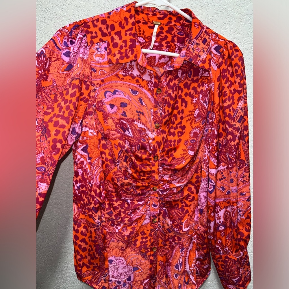 Free People Bianca Printed Blouse